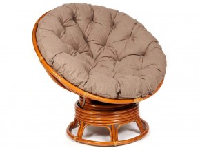 Кресло-качалка Papasan w 23/01 B с подушкой Cognac, экошерсть Коричневый в Нефтеюганске - nefteyugansk.magazin-mebel74.ru | фото