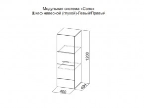 Шкаф навесной (глухой) Левый в Нефтеюганске - nefteyugansk.magazin-mebel74.ru | фото