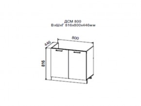 Шкаф нижний ДСМ800 под мойку в Нефтеюганске - nefteyugansk.magazin-mebel74.ru | фото